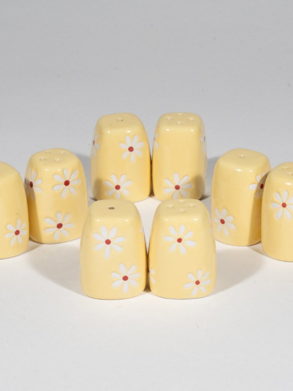 Mini Ceramic Salt and Pepper Shakers, 4 Sets